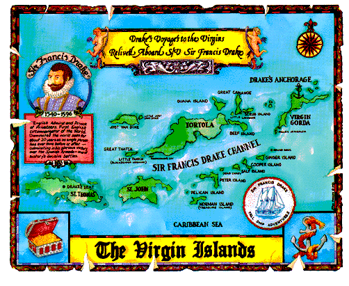 Map of the Virgin Islands